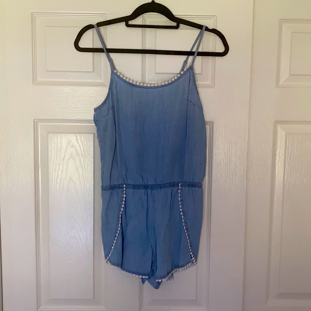 Denim romper - Worn once or twice, great quality!